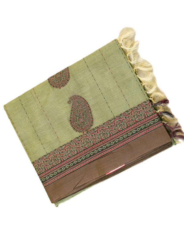 PURE COTTON SAREES - Sage Green