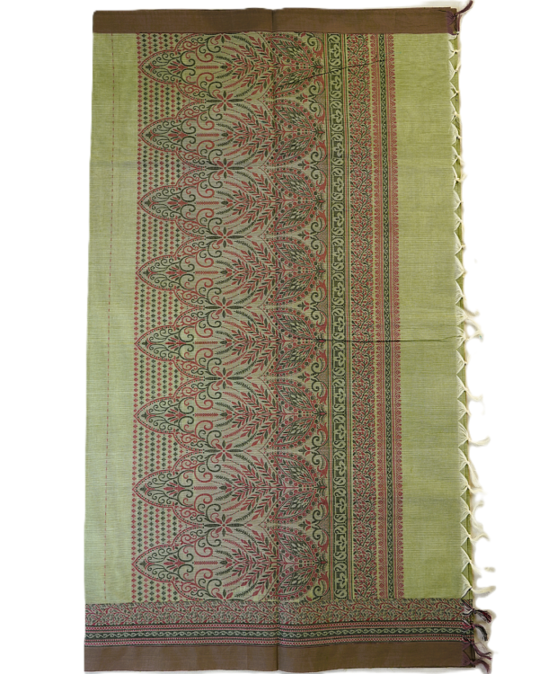 PURE COTTON SAREES - Sage Green