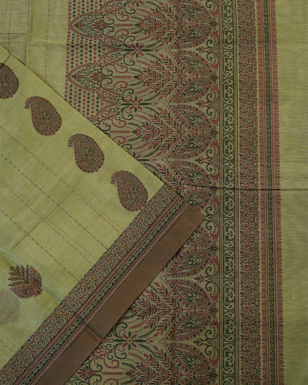 PURE COTTON SAREES - Sage Green