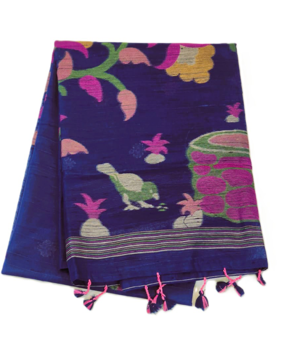 PURE COTTON SAREE - Deep Royal Purple