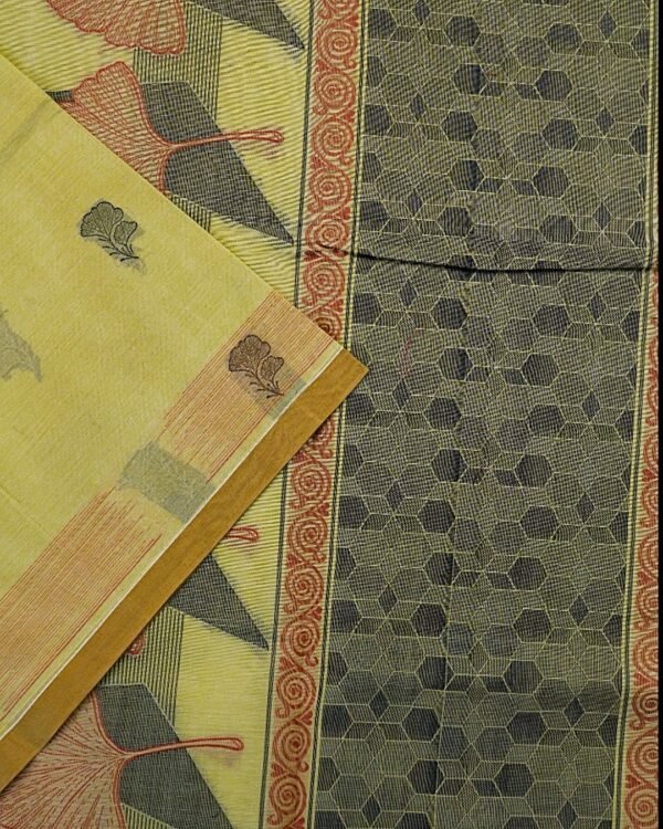 PURE COTTON SAREE - Pistachio Green