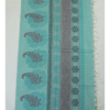 PURE COTTON SAREE - Sea Green with Dusty Mauve & Olive Green