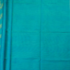 PURE COTTON SAREES - Peacock Blue with Multicolour Floral
