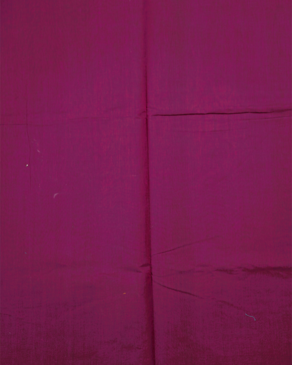 66 PURE COTTON SAREE - Wine Purple with Turquoise Blue & Magenta