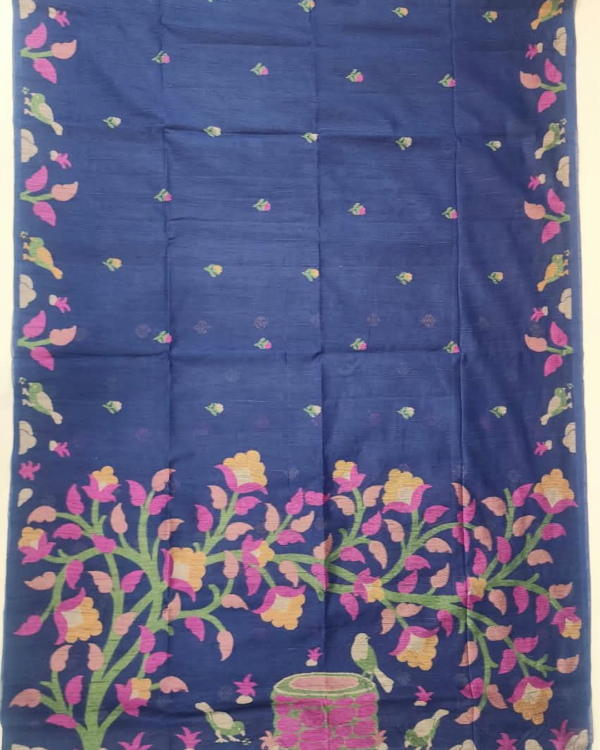 PURE COTTON SAREE - Deep Royal Purple