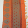 PURE COTTON SAREE - Burnt Orange with Rani Pink & Teal Green