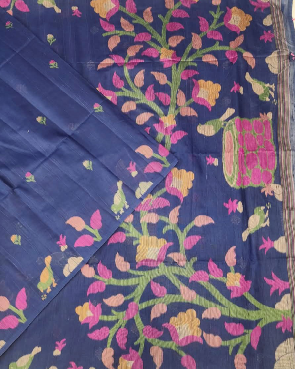 PURE COTTON SAREE - Deep Royal Purple