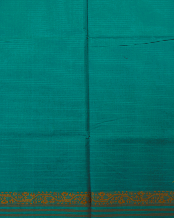 PURE COTTON SAREES - Teal Green
