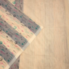 ..8 COTTON SAREES - Sand Beige with Grey and Multicolour Floral Print