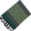 9 (1) PURE COTTON SAREES - Bottle Green with Antique Gold & Deep Plum