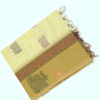 PURE COTTON SAREE - Pastel Yellow