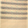 ..9 COTTON SAREES - Sand Beige with Grey and Multicolour Floral Print