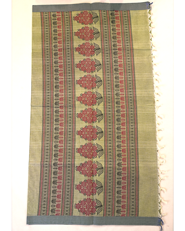 C02 PURE COTTON SAREES - Light Olive Green