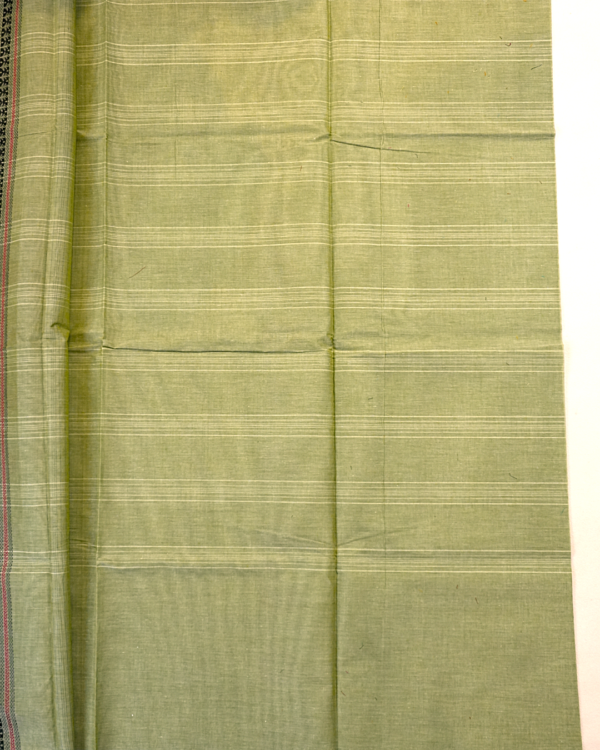C04 PURE COTTON SAREES - Light Olive Green