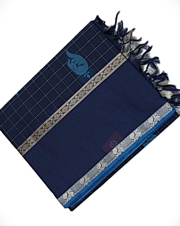 PURE COTTON SAREES - Deep Midnight Blue
