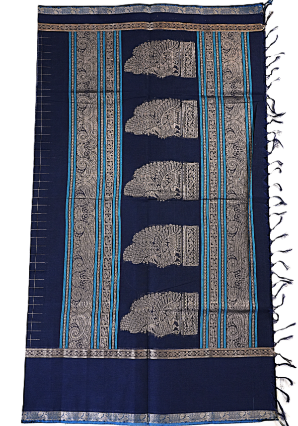 PURE COTTON SAREES - Deep Midnight Blue