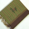 C4 -1 PURE COTTON SAREES - Olive Green