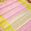 NETTED KOTA SAREES - Baby Pink with Lime Green