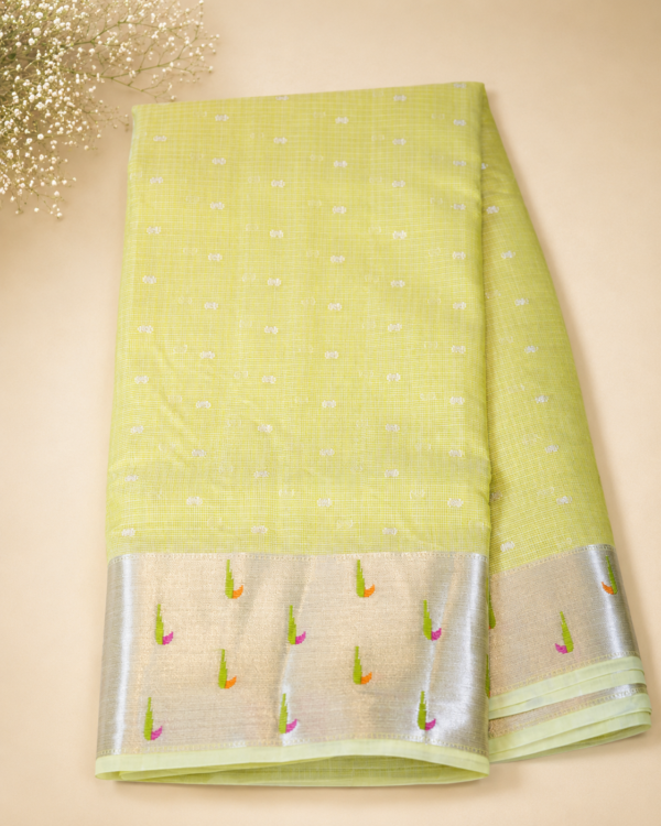 ChatGPT Image Sep 1, 2026, 01_04_56 PM NETTED KOTA SAREES - Lime Green
