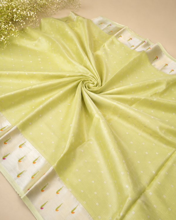 ChatGPT Image Sep 1, 2026, 01_06_35 PM NETTED KOTA SAREES - Lime Green