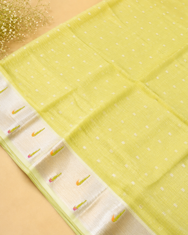 ChatGPT Image Sep 1, 2026, 01_08_27 PM NETTED KOTA SAREES - Lime Green