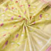 NETTED KOTA SAREES - Pista Green