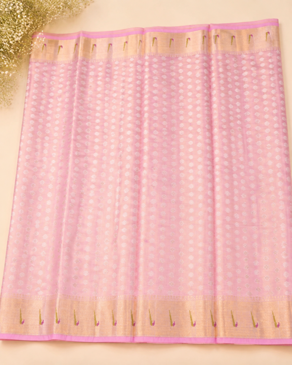 NETTED KOTA SAREES - Pista Green