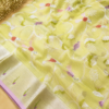 NETTED KOTA SAREES - Pista Green