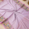 NETTED KOTA SAREES - Lavender Purple with Pink Border