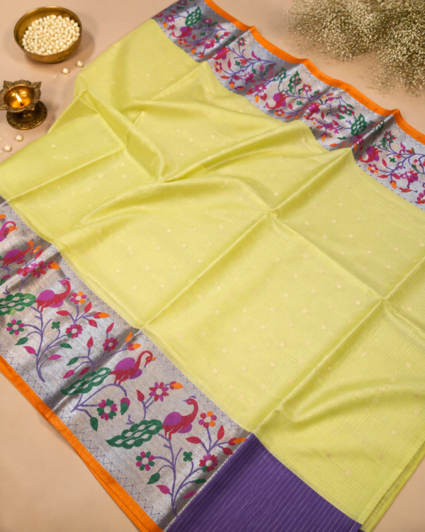 ChatGPT Image Sep 1, 2026, 10_42_37 AM NETTED KOTA SAREES - Lime Green