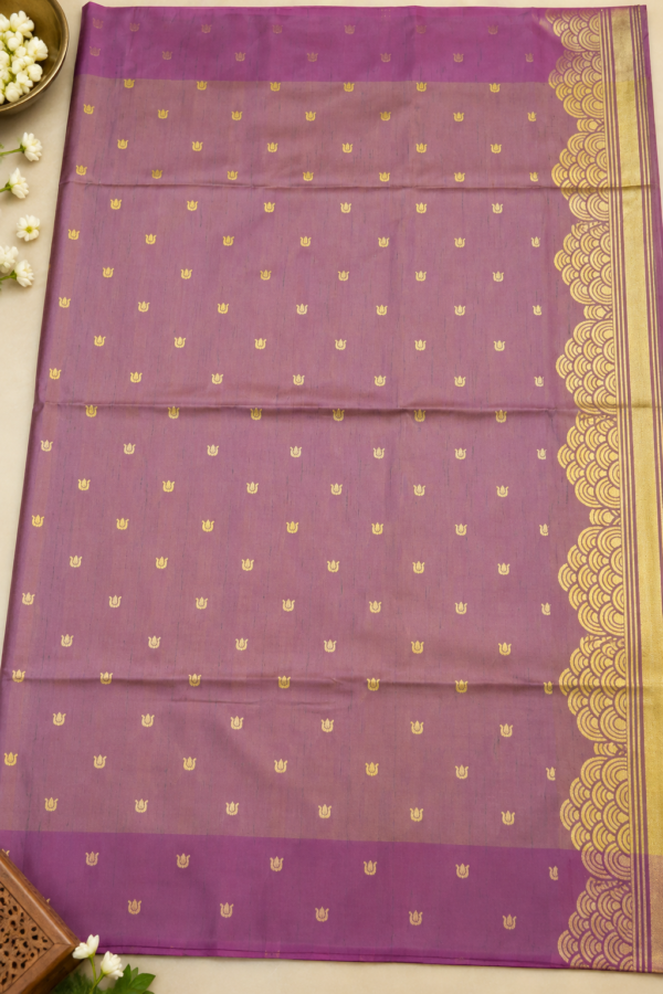ChatGPT Image Sep 8, 2026, 03_02_11 PM Pichwai Semi Silk - Lime Green & Purple Pichwai Semi Silk Saree