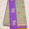 ChatGPT Image Sep 8, 2026, 05_31_27 PM Pichwai Semi Silk - Rama Green & Royal Purple