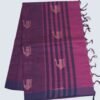 DDDD1 PURE COTTON SAREE - Magenta Pink with Deep Navy Blue