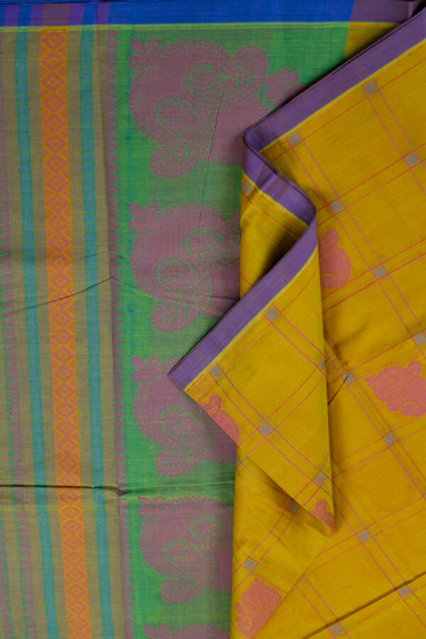 _DSC7612 PURE COTTON SAREES - Mustard Yellow