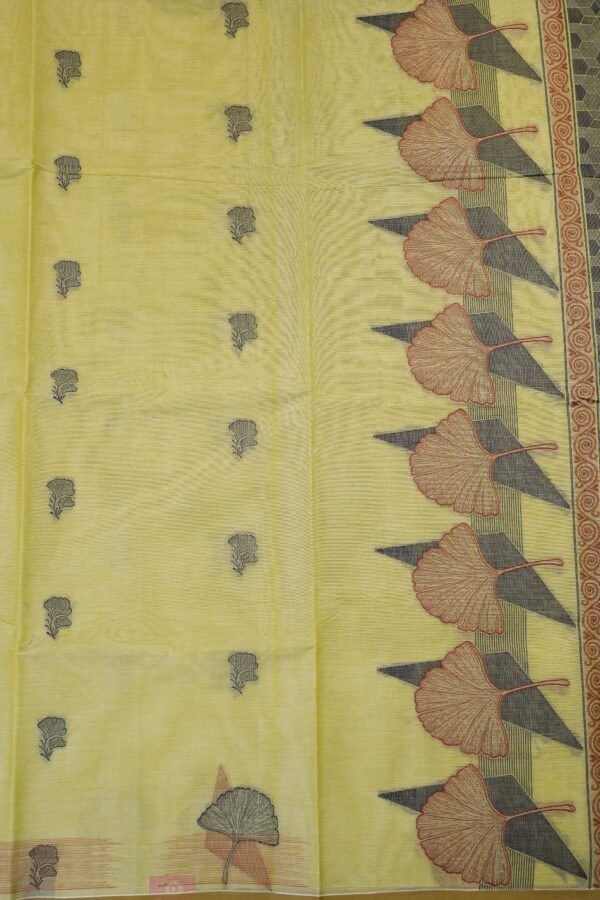 PURE COTTON SAREE - Pistachio Green