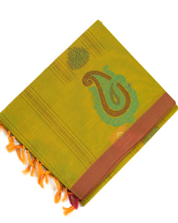 PURE COTTON SAREE - Mustard Yellow
