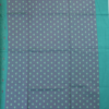 PURE COTTON SAREE - Turquoise Teal with Royal Blue & Lavender Purple