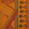 T19 PURE COTTON SAREE - Mustard Orange