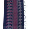 PURE COTTON SAREE - Midnight Navy Blue with Steel Grey & Magenta Pink