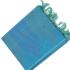 PURE COTTON SAREE - Turquoise Blue with Royal Blue & Purple