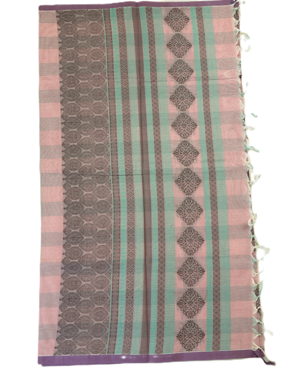 PURE COTTON SAREE - Dusty Peach