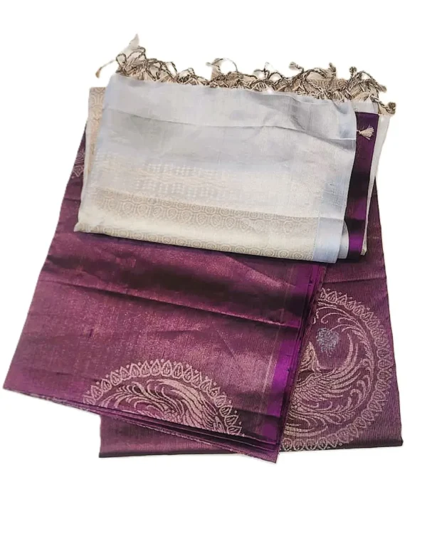 TA06 SOFT SILK SAREE - Wine Purple