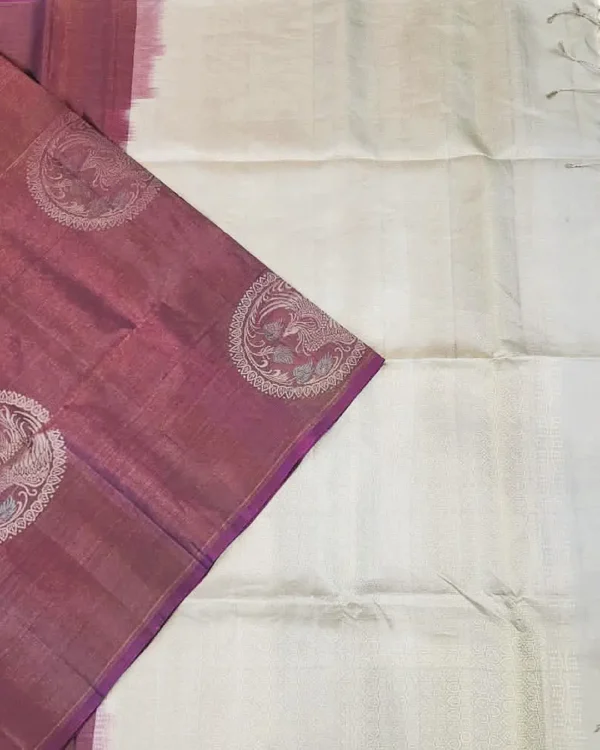 TA08 SOFT SILK SAREE - Wine Purple