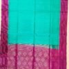 SOFT SILK SAREES - Teal Green with Magenta Pink & Gold