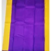 TA59 SOFT SILK SAREE - Golden Yellow with Royal Purple Contrast