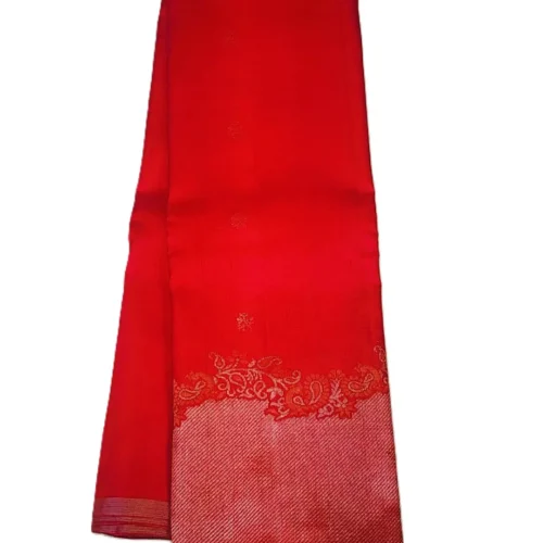 TA60 SOFT SILK SAREE - Bright Red