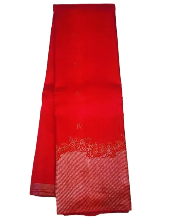 SOFT SILK SAREE - Bright Red