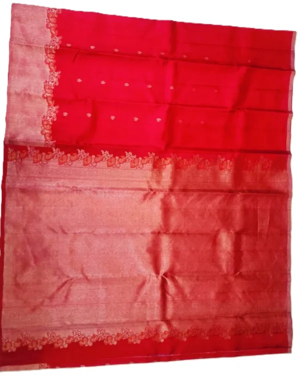 SOFT SILK SAREE - Bright Red