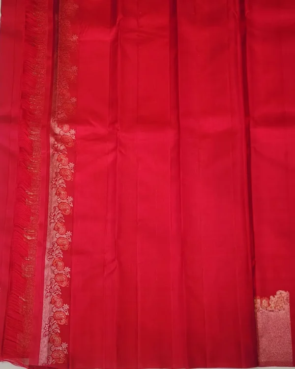 SOFT SILK SAREE - Bright Red