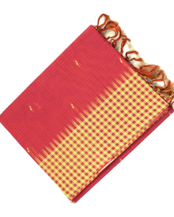 TAMIL1 PURE COTTON - Coral Red
